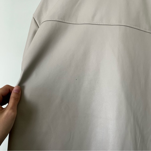 Faux Leather Shirt Jacket - Faux Leather Shacket from M by Mendocino - Picture 3 of 3